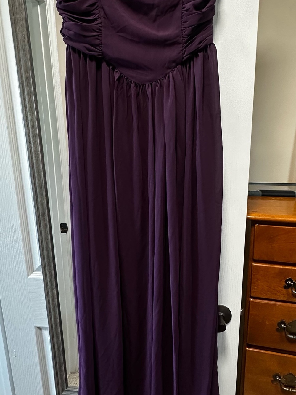 Lulu's Deep Plum Ruched Maxi Skirt
